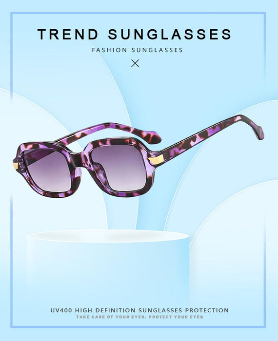 Square small frame color Sunglasses