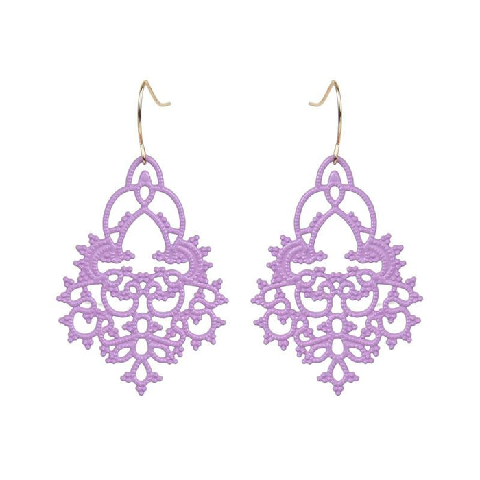 Trend Color Leaf Hollowed Out Exaggerated Candy Color Earrings