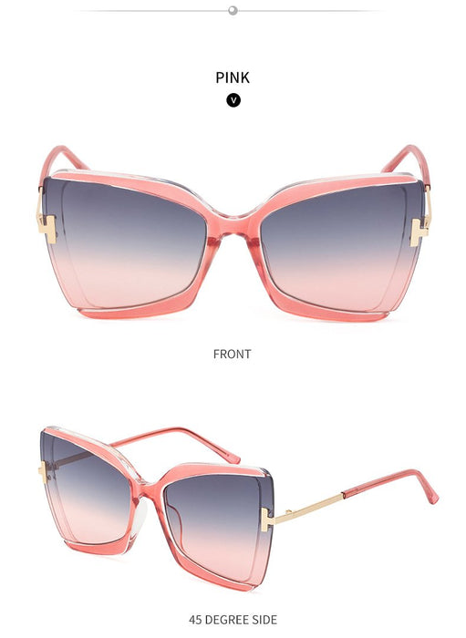 New Female Butterfly Large Frame Sunglasses