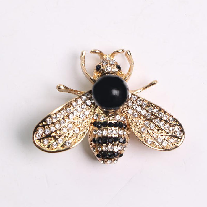 New Little Bee Brooch Rhinestone Bee Lady Pin