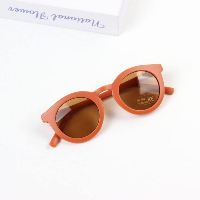 Children's Sunglasses frosted Frame Brown Lens
