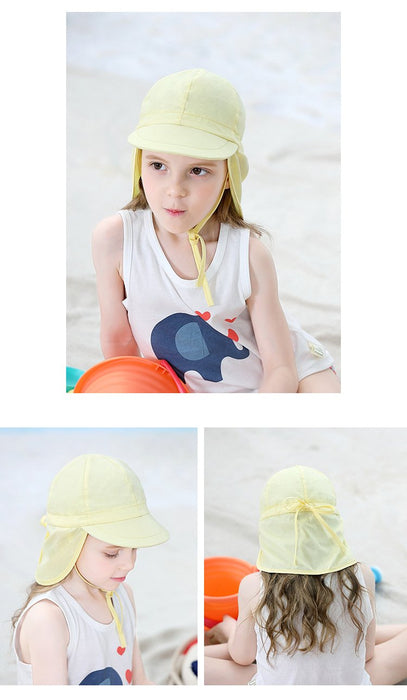 Thin Ruffled Outdoor Sunscreen Children's Shawl Hat