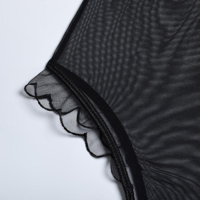 Women's Fashion Mesh Underwear Sexy Underwire Bodysuit