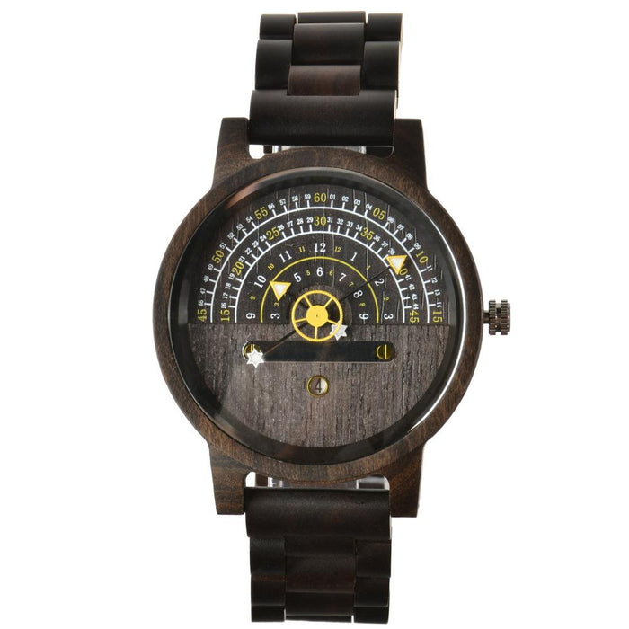 New Leisure Personality Trend Black Technology Concept Wooden Watch