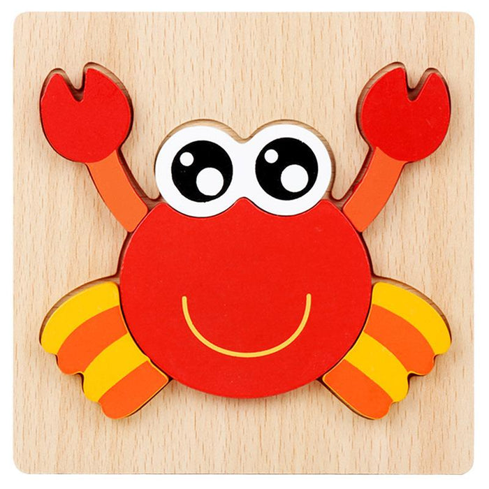 Wooden 3d Three-dimensional Buckle Jigsaw Puzzle for Children
