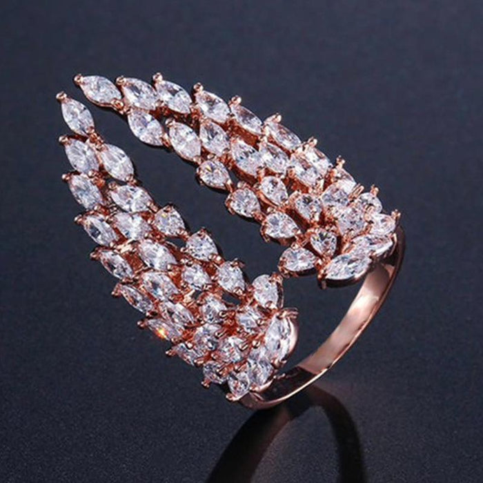 Zircon Wings Adjustable Women's Fashion Charm Ring