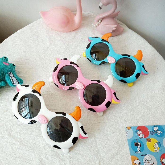 Children's Cartoon Cow  Silicone Polarized Sunglasses