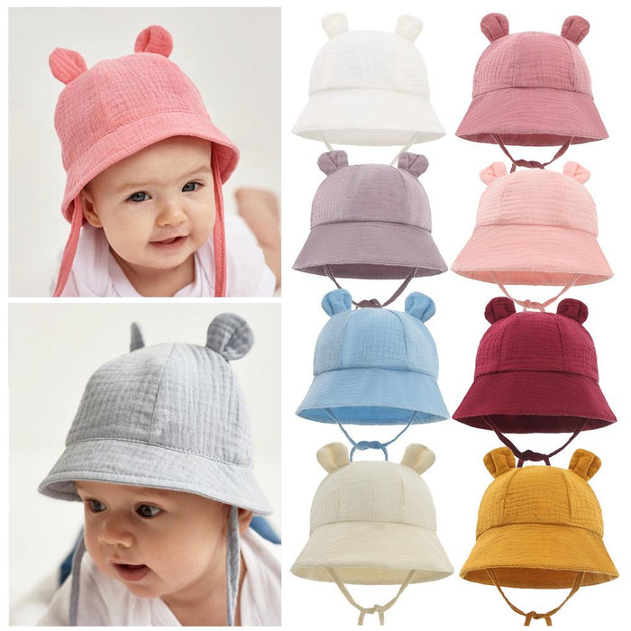 Cotton Sun Hat Children Outdoor Rabbit Ear Beach Caps