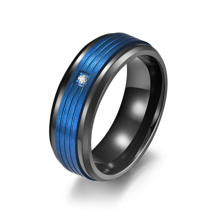 Classic Titanium Steel Men's Two-color Ring