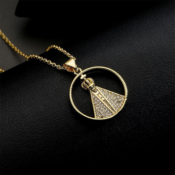 New Fashion Personalized Zircon Religious Necklace