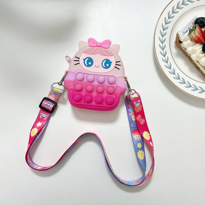 Rainbow Cloud Coin Purse Toy Silicone Diagonal Span