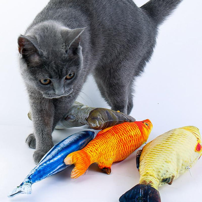 Soft Plush 3D Simulation Cat Toy Fish