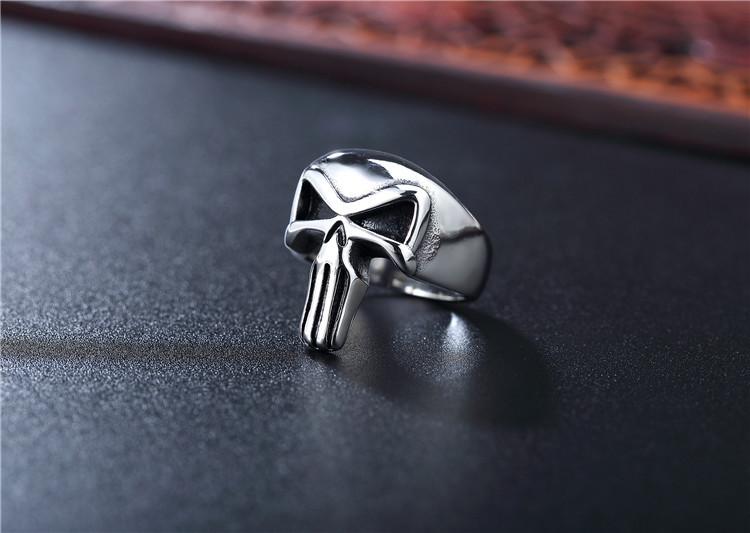 Retro Biochemical Skeleton Men's Titanium Steel Ring