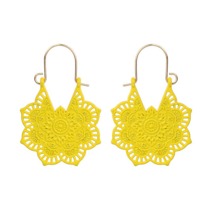 Simple Color Rose Candy Color Geometric U-shaped Earrings Female