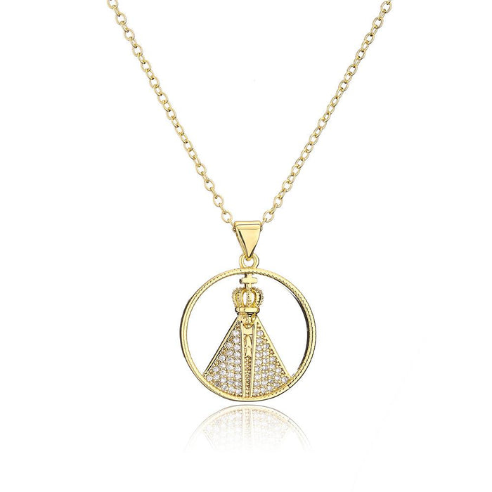 New Fashion Personalized Zircon Religious Necklace