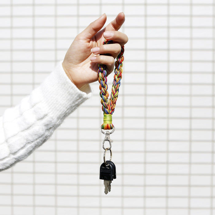 New Hand Woven Colorful Wristband Key Chain