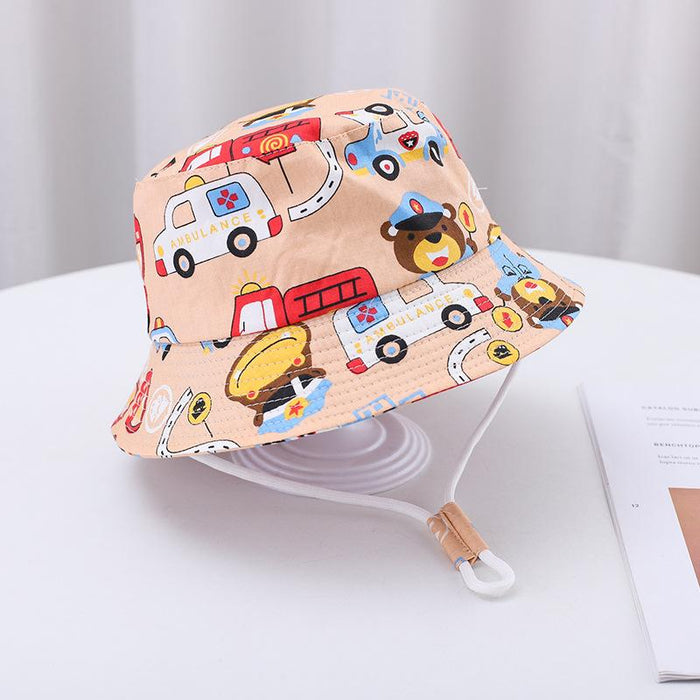 Summer Outdoor Cartoon Print Children's Fisherman Hat