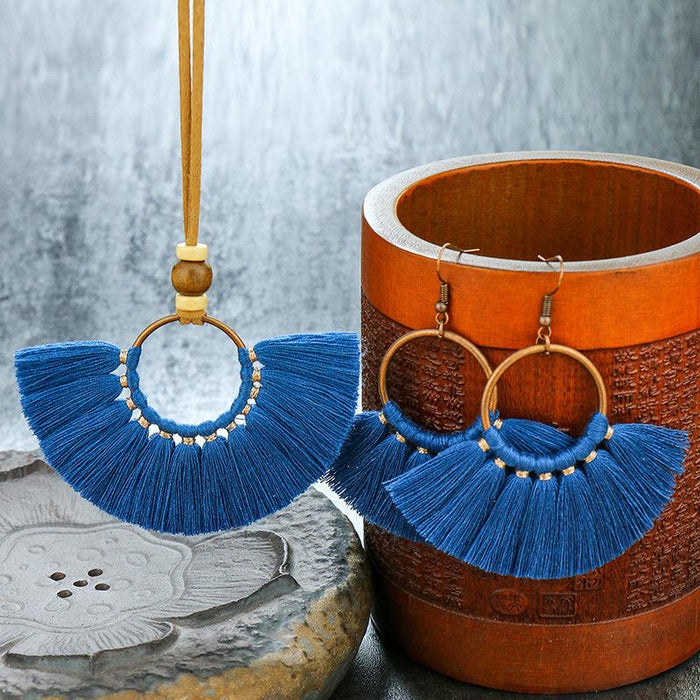 Fashion Retro Jewelry Bohemian Earring + Necklace Set