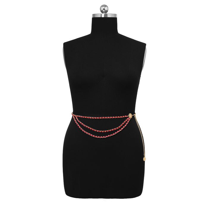 Sexy Flannel Waist Chain Women's Retro Body Chain