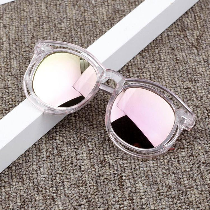 Children's Sunglasses round frame hollowed out colorful