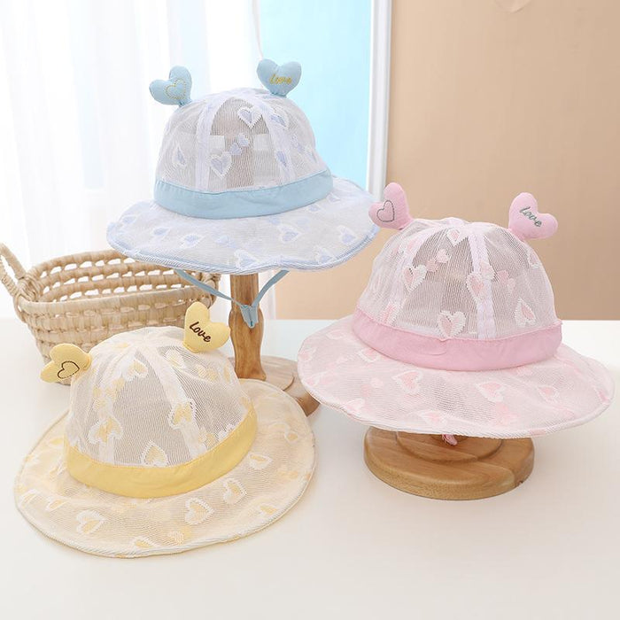 Summer Lace Cute Love Children's Mesh Hat