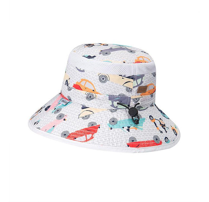 Summer Cartoon Car Children's Sunscreen Fisherman Hat