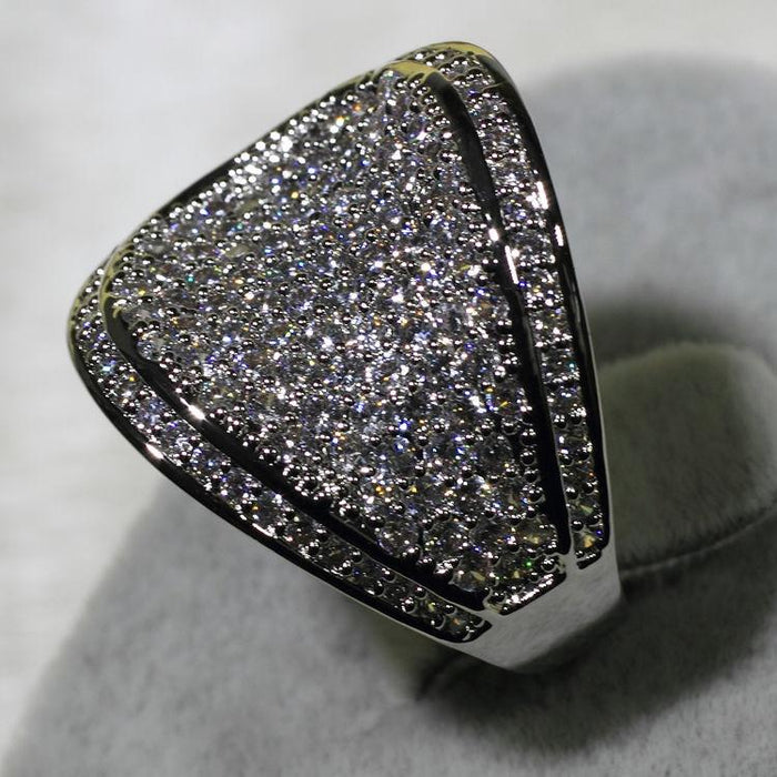 Luxury Women and Men White Zircon Rings