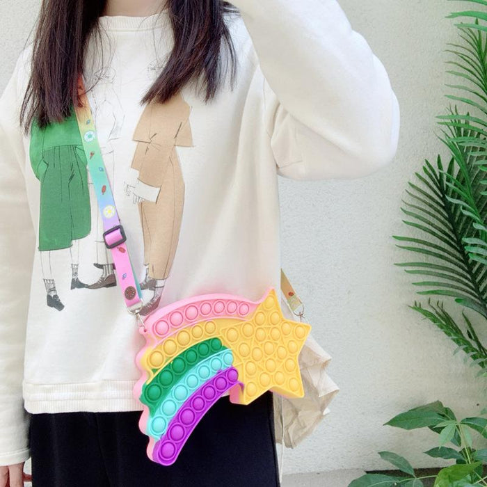 Bow Decompression Color Bag Children's Messenger Bag