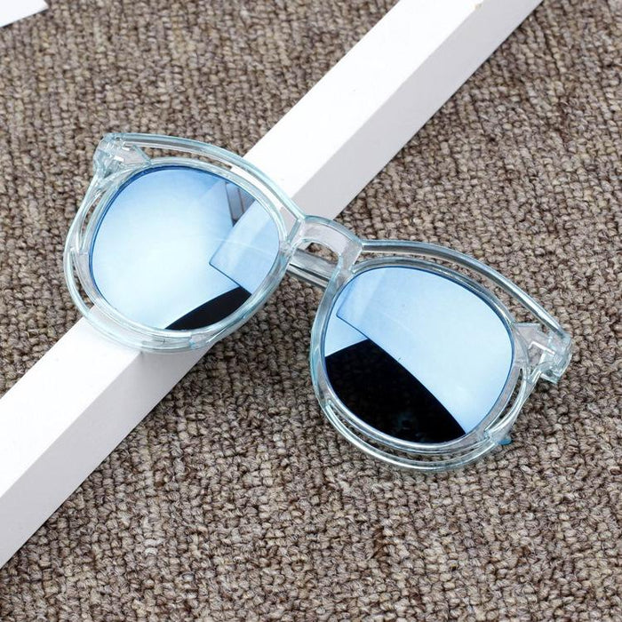 Children's Sunglasses round frame hollowed out colorful