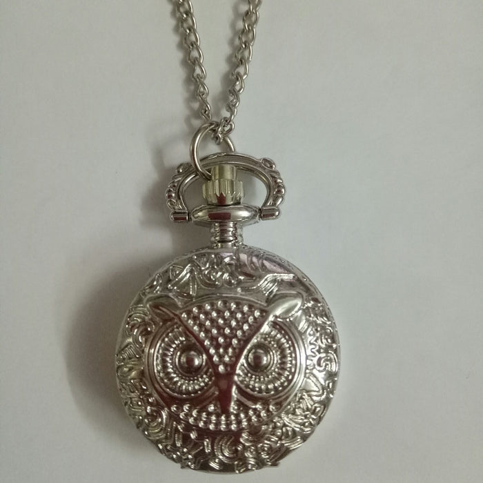 Small Bronze Owl Pocket Watch Ll3709