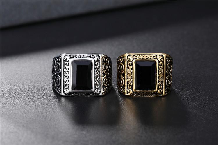 Fashion Retro Pattern  Men's Titanium Steel Ring