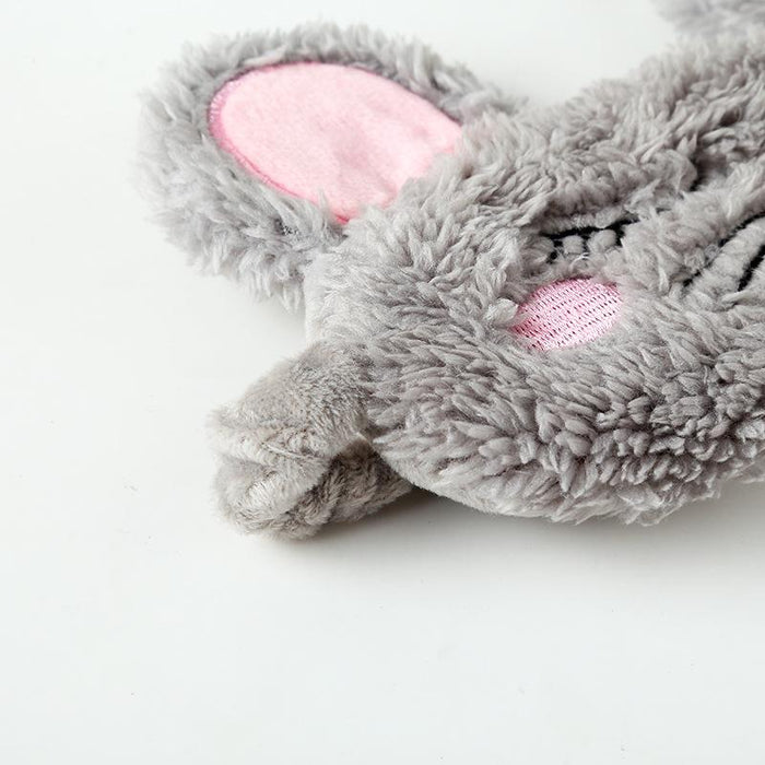 Cartoon Pink Plush Rabbit Three-dimensional Blindfold