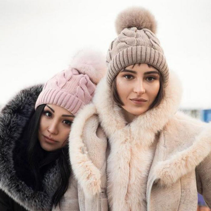 Warm Balaclava Women Knitted Hat