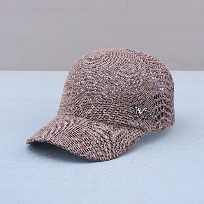 Summer Outdoor Letter M Hollow Baseball Cap