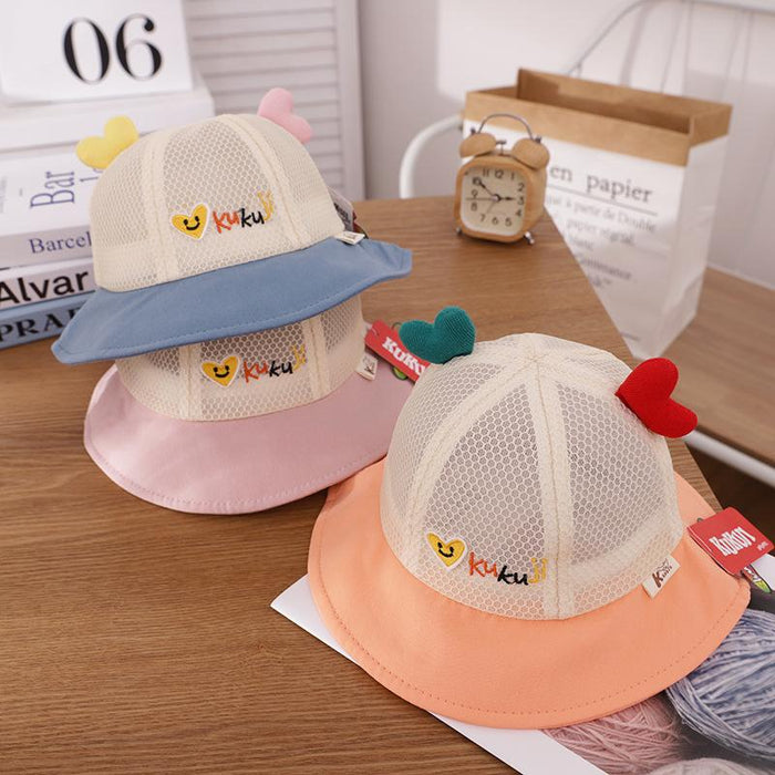 Summer Cute Baby Colorful Love Children's Fisherman Net Hat