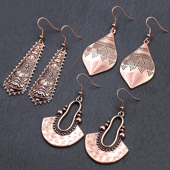 Retro Punk Metallic 3-Pair Earrings