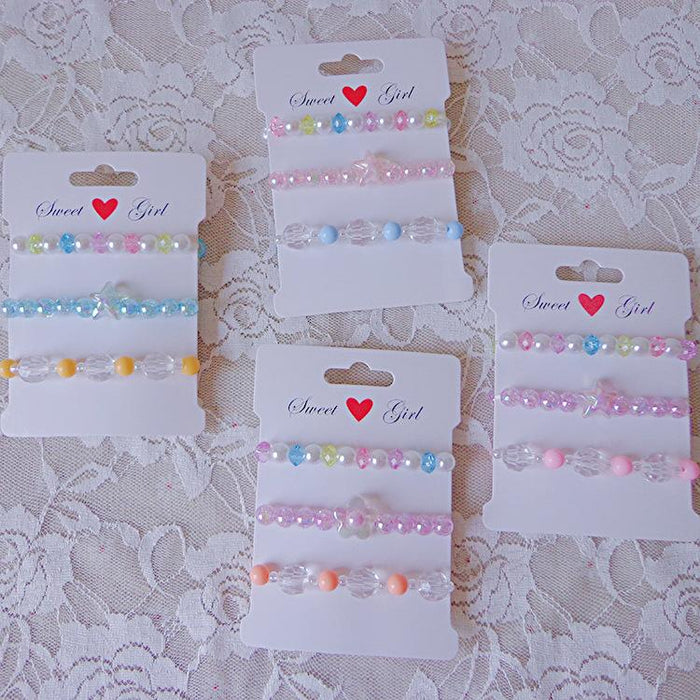 Children's Bracelet Set Beaded Princess Jewelry