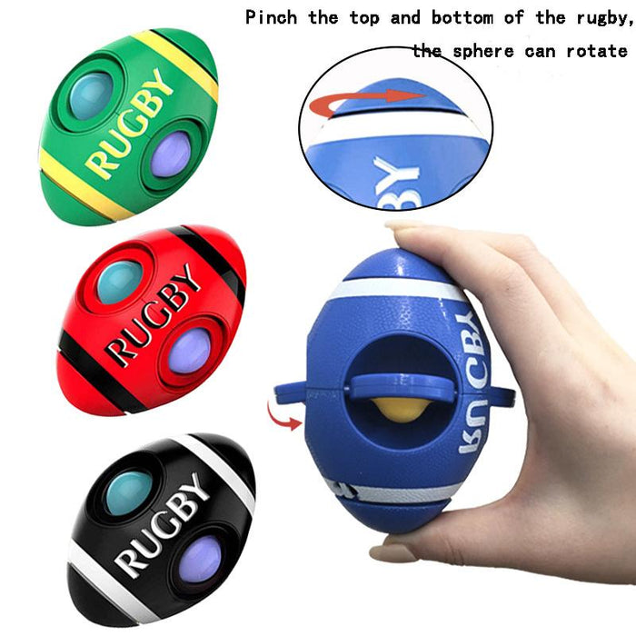 Rugby Shiatsu Bubble Music Fingertip Gyro Ball Children's Silicone Toys
