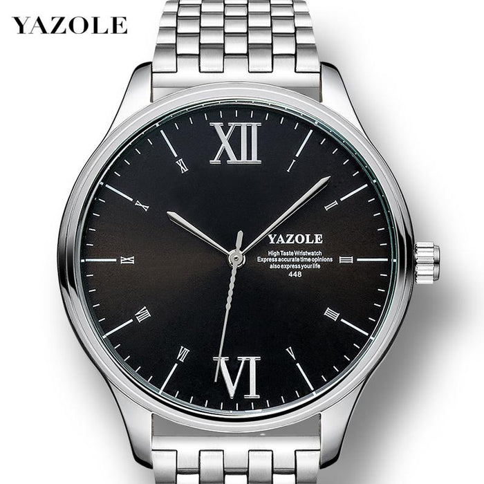 Men's Watches Men Luxury Brand YAZOLE Mens Business Watches Waterproof Full Stainless Steel Quartz Men's Watch Relogio Masculino
