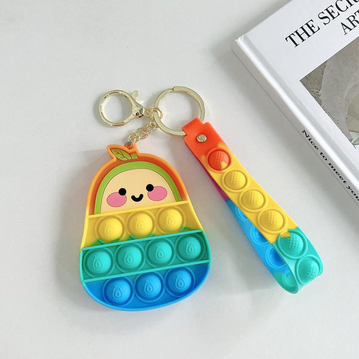 Silicone Waterproof Fruit Decompression Toy Pendant Ornament