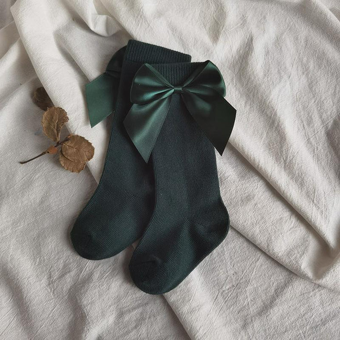 Big Bow Long Soft Cute Kids Christmas Sock