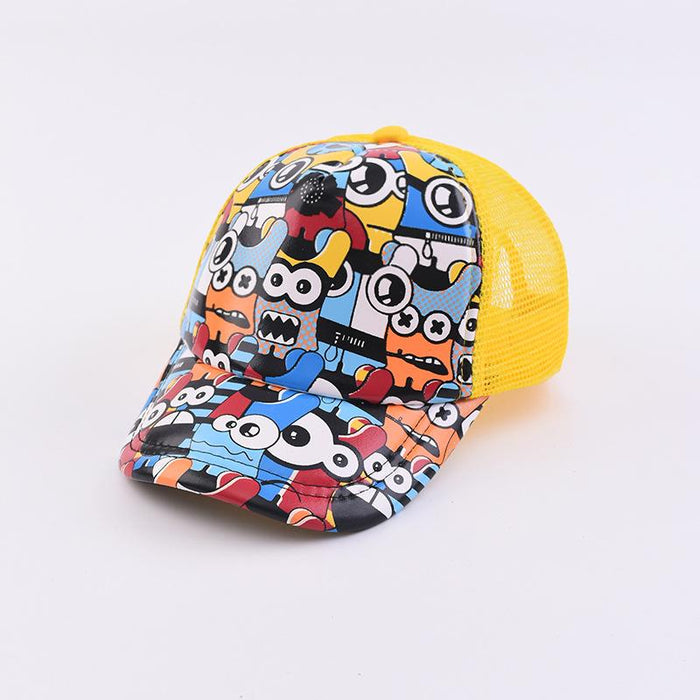 Cartoon Printed Children's Breathable Sunshade Mesh Cap
