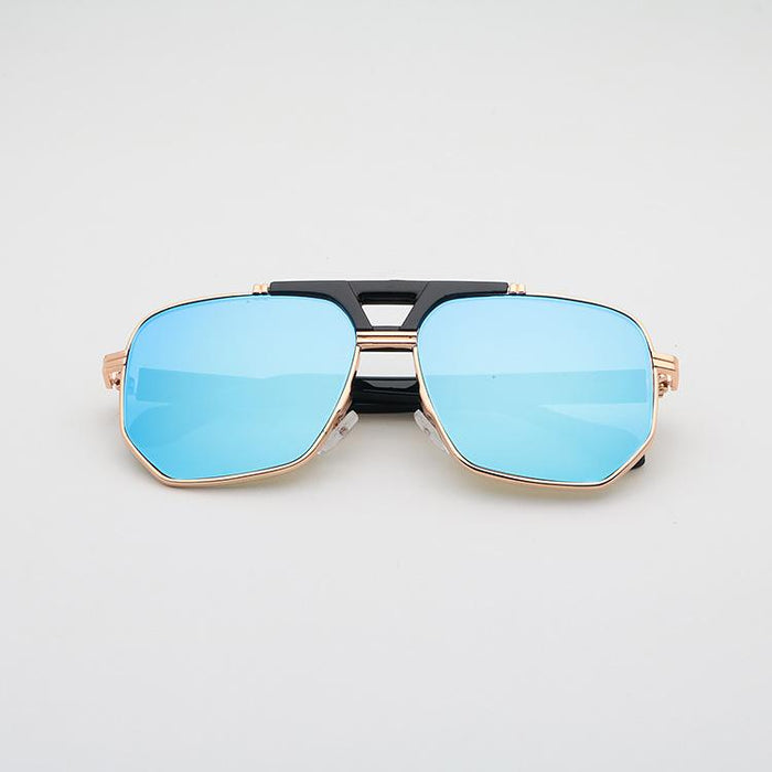 Men's and women's metal double beam Sunglasses