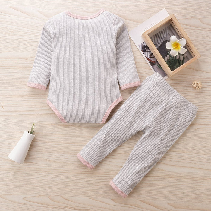 Solid colour pit bar baby Khaki suit