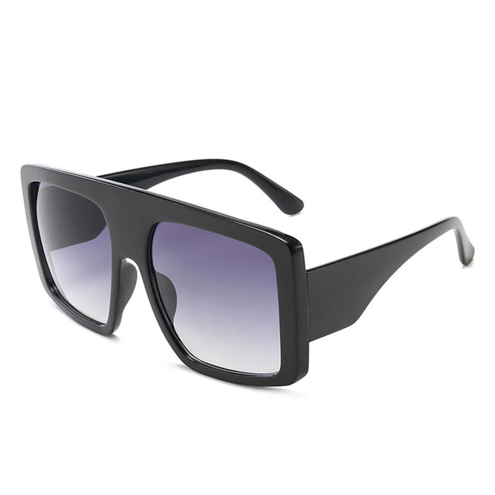 Large frame thick edge Sunglasses Women's gradient