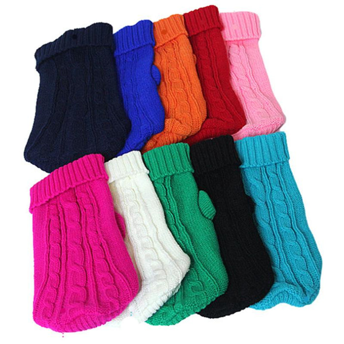 Pet Dog Sweater Winter Pet Clothes Small Dog Warm Sweater Jacket