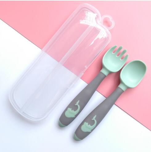 Bendable Silicone Spoon for Baby Utensils Set