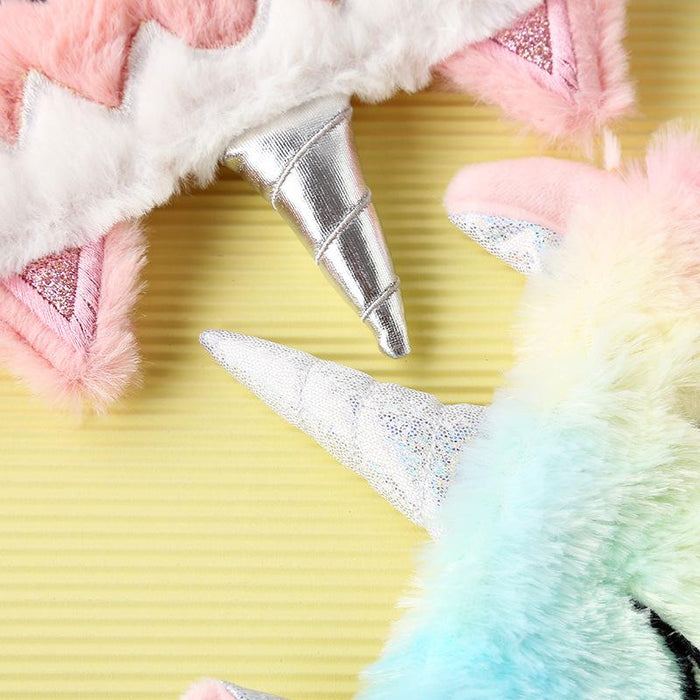 Cartoon Pink Gradient Colorful Unicorn Blindfold Eye Mask