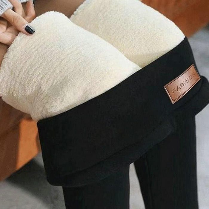 Winter Thick Velvet Leggings Warm Fleece Lined Tights Leggings
