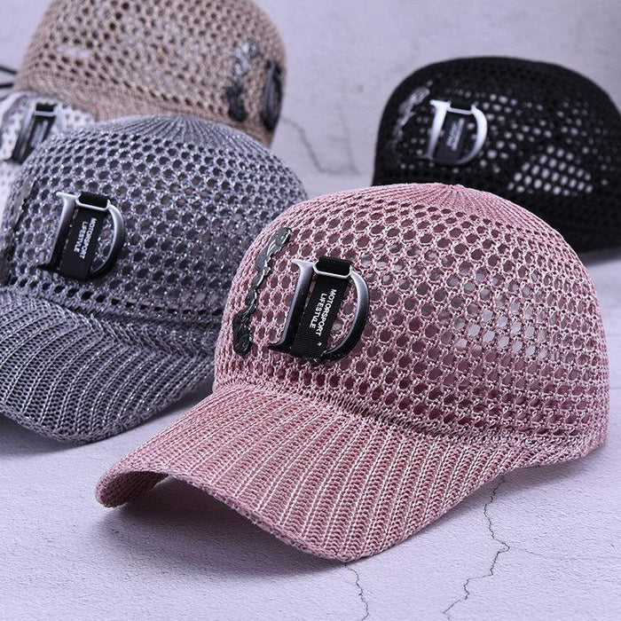 Summer Fashion Hollow Letter D Sun Protection Knight Cap